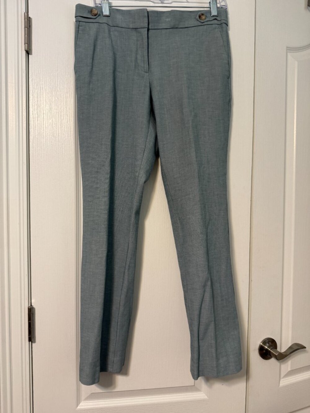 Ann Taylor Soft Dusty Blue Slim Ankle Dress Pants Size 4